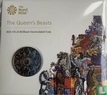 Royaume-Uni 5 pounds 2021 (folder) "The Queen's Beasts"