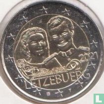 Luxembourg 2 euro 2021 (relief - lion) "40th anniversary of the marriage of Grand Duke Henri" acheter