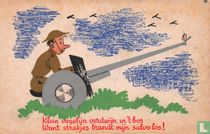 Kleine vogelijn verdwijn in 't bos