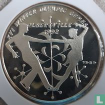 Laos 50 kip 1989 (PROOF) "1992 Winter Olympics in Albertville"