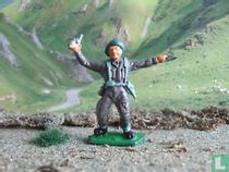 green beret with revolver