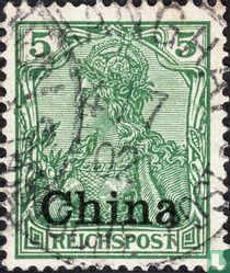 German stamp, with overprint