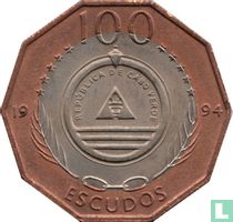 Cape Verde 100 escudos 1994 (bronze ring) "Razo lark"