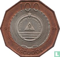 Cap-Vert 100 escudos 1994 (anneau en bronze) "Sailing ship Madalan"