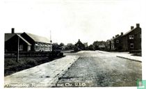 Vroomshoop . Nassaustraat met Chr. U.L.O.