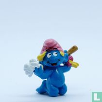 Badende smurf 