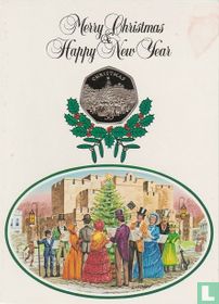 Insel Man 50 Pence 1982 (Folder) "Christmas 1982"