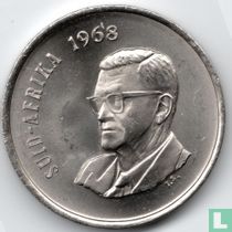 Afrique du Sud 20 cents 1968 (SUID-AFRIKA) "The end of Charles Robberts Swart's precidency"