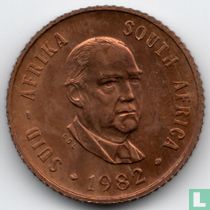 Afrique du Sud 1 cent 1982 "The end of Balthazar Johannes Vorster's presidency"
