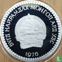Mongolia 50 tugrik 1976 (PROOF) "15th anniversary of the World Wildlife Fund"
