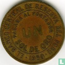 Pérou 1 sol de oro 1950