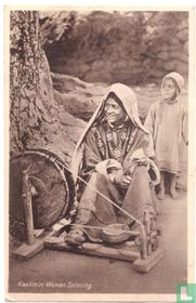 Kashmiri Woman Spinning
