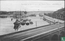 Spoordijk en Spoorbruggen met Binnen Haven,  AMSTERDAM.