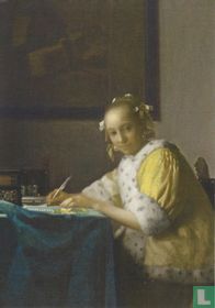 Briefschreiberin in Gelb, um 1665