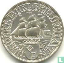 Deutsches Reich 3 Reichsmark 1927 "100 years of Bremerhaven"