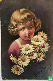 Meisje met bloemen