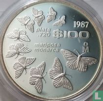 Mexico 100 pesos 1987 (PROOF) "25th anniversary of World Wildlife Fund"