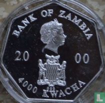 Zambia 4000 kwacha 2000 (PROOFLIKE) "Year calendar 2001"
