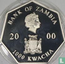 Zambia 1000 kwacha 2000 (PROOF) "Year calendar 2001"