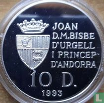 Andorra 10 diners 1993 (PROOF) "Protect our World"