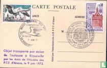Congrès de philatélistes et cigognes