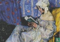 Lesendes Mädchen in einem Interieur