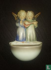 Hummel 146 Engelgrüppchen, Holy water font Angel duet