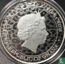 Ghana 5 cedis 2018 (kleurloos) "African leopard"