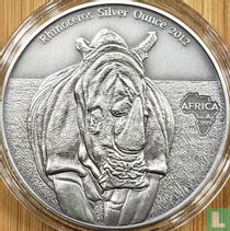 Gabon 1000 francs 2012 "Rhinoceros"