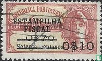 Estampilha fiscal 0$10#0$70 centavos