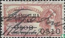 Estampilha fiscal 0$10#0$08 centavos