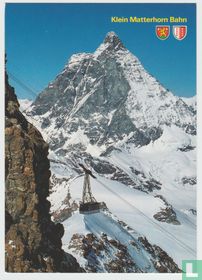 Klein-Matterhorn-Bahn vor der Bergstation Matterhorn Seilbahn Ansichtskarten Cable Car Cableways Switzerland Postcard