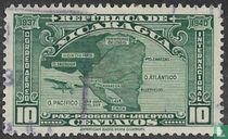 Avion et carte du Nicaragua