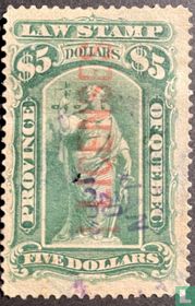 Quebec law stamp QL51 ($5)