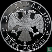 Russie 3 roubles 1997 (BE) "Polar bear and walrus"
