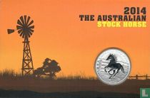 Australië 1 dollar 2014 (folder) "Australian Stock Horse"