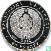 Belarus 20 rubles 2012 (PROOF) "European bisons"