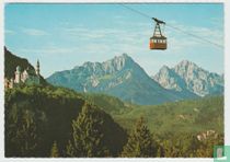 Neuschwanstein Schloss Tegelbergbahn Gernspitze Köllespitze Seilbahn Ansichtskarten Cable Car Cableways Bavaria Postcard