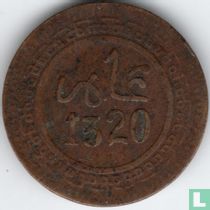Morocco 2 mazunas 1902 (AH1320 - Fes)