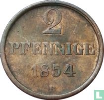 Brunswick-Wolfenbüttel 2 pfennige 1854