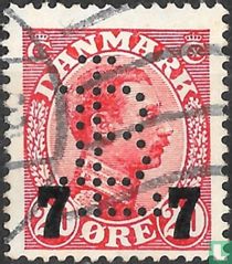 Christian X met opdruk