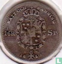 Suède 1/16 riksdaler specie 1850