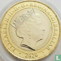 Gibraltar 2 pounds 2020 (kleurloos) "Christmas"