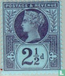 Blauw papier postzegelcatalogus
