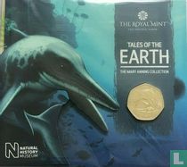 Royaume-Uni 50 pence 2021 (folder - non coloré) "Temnodontosaurus"