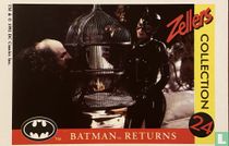 Batman Returns Movie: Catwoman and The Penguin bargaining over the canary cage!