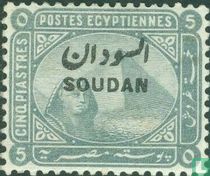 Sphinx and pyramid of Giza, with overprint