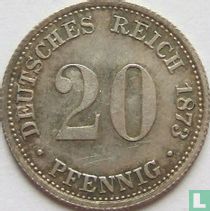 Duitse Rijk 20 pfennig 1873 (D)