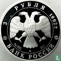 Russland 3 Rubel 1992 (PP) "Zeitalter der Aufklärung – Dreifaltigkeitskathedrale in Sankt Petersburg"