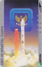 Launching of the Palapa satellite